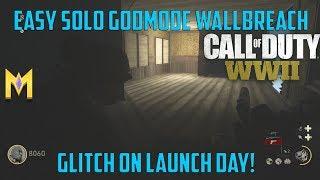 COD WW2 Zombies Glitches - EASY Solo God Mode Wallbreach Glitch ON The First Reich WW2 Solo God Mode