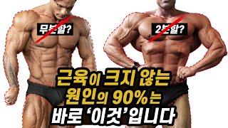 근육이 빠르게 크지 않는 원인의 90%는 바로 '이것'입니다