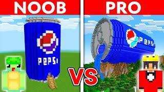 NOOB vs PRO: MODERN PEPSI HOUSE BUILD CHALLENGE in Minecraft