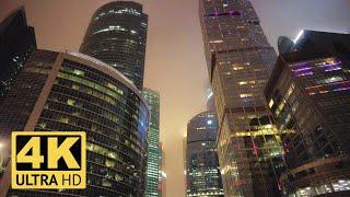 На Машине по Москве в 4K - Москва-Сити, Capital Towers, Гостиница «Украина», Тверская-Ямская улица