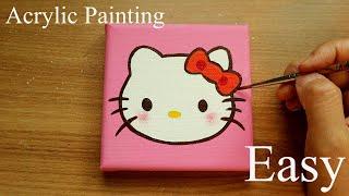 Acrylic Paintingㅣ How to draw hello kittyㅣPopArtㅣ아크릴화 ㅣ헬로키티 그리기 ㅣ팝아트