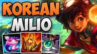 KOREAN CHALLENGER SUPPORT PLAYS MILIO! | CHALLENGER MILIO SUPPORT GAMEPLAY | Patch 14.1 S14