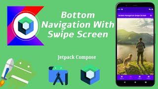 How to Implement Bottom Navigation Swipe Screen in Jetpack Compose | Android | Kotlin | Make it Easy