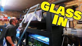 Installing glass on GIANT plywood aquarium