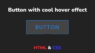 Button with hover effect using only HTML & CSS step by step