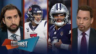 C.J. Stroud list himself as a Top 5 QB & Cowboys all-in on retaining Dak | NFL | FIRST THINGS FIRST