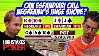 Daniel Negreanu Huge Shove vs Antonio Esfandiari | High Stakes Poker