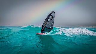 Slalom Windsurfing in Big Messy Waves!