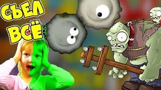 Plants vs zombies and Tasty Planet ATE the WHOLE WORLD #3! Dad and Daughter winged SLIME!