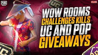 Pubg Mobile Live Rooms | Wow Rooms Live | Uc And Pop Giveaways