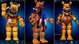 FNAF AR - ALL Fredbear Animatronics (2022 Evolution) - Jumpscare & Workshop Animations