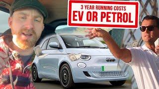 EV vs Petrol Fiat 500 Real Running Costs Over 3 Years. Maths with Geoff.