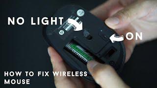 HOW TO FIX WIRELESS MOUSE, mouse light is not blinking, how to clean rust