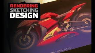 My First Photoshop Render Project for Design Class | Puma Sportbike