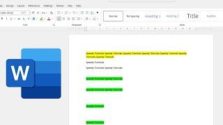 How To Color Highlight Text in Microsoft Word