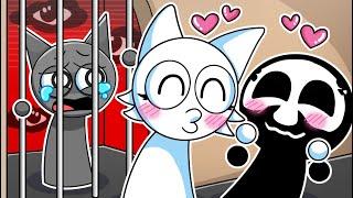 Incredibox Sprunki - WHITE WENDA x GRAY x BLACK Love Triangle?! Cartoon Animation