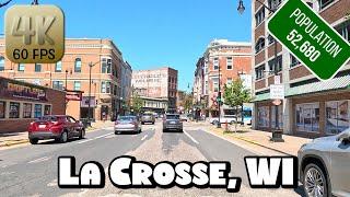 Driving Around Downtown La Crosse, Wisconsin in 4k Video