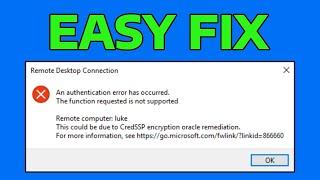 How To Fix Remote Desktop Authentication Error Has Occurred