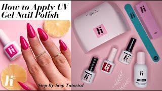Applying UV Gel Nail Polish for Young Women