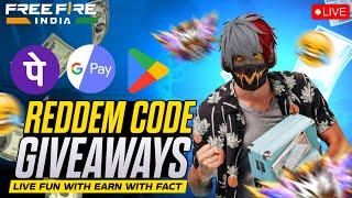 Free fire live Redeem code Giveaway  | Play Free Fire win redeem code 