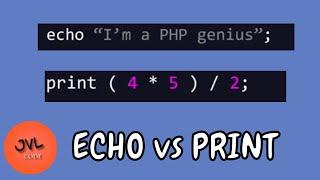 PHP Basic for beginners in Tamil - Echo vs Print | Lesson 9