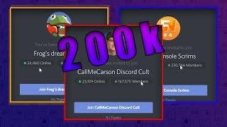  RAIDING DISCORD SERVERS WITH 200k MEMBERS!