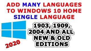 How to Add Another Language to Windows 10 Home Single Language | Change to Pro Multilingual Display