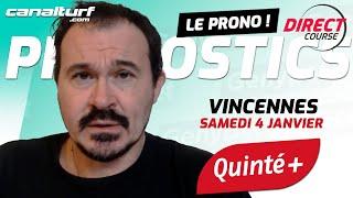 Pronostic Quinté et des courses PMU du Samedi 4 janvier 2025 - En partenariat avec @GenybetTurf