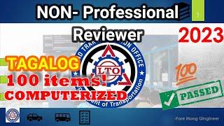 LTO NON-PROFESSIONAL EXAM REVIEWER 2023 (TAGALOG)