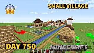 I build Small Village in Minecraft Creative mode 2025 Day 750