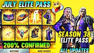 JULY ELITE PASS FREE FIRE 2021 | FREE FIRE SEASON 38 ELITE PASS FULL VIDEO|JULY ELITE PASS FREE FIRE