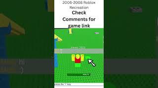 Old roblox hangout game #roblox #recreation #nostalgia #newgame