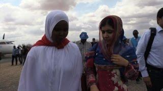 Malala vists Kenya's Dadaab refugee camp on 19th birthday