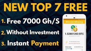 Top 7 Free Bitcoin Cloud mining Site 2021 | Earn Free 0.1 Bitcoin Daily Without Investment Payment