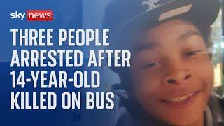 Three arrested after boy, 14, stabbed to death on London bus