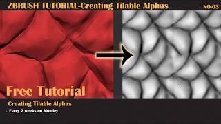 Zbrush Free Tutorial-Creating Tileable Alphas