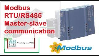 Modbus RS485/RTU master-slave communication using CB1241 and slave simulator