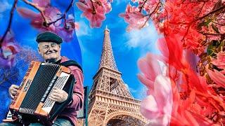 French Accordion  Romantic French instrumental music in a cafe in Paris with 4k video