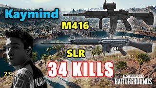 Kaymind & Ghost Drassel - 34 KILLS - M416+SLR - DUO vs SQUADS - PUBG