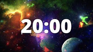 20 Minute Countdown Timer with Alarm and Deep Space Ambient Music | Deep Space Galaxy 