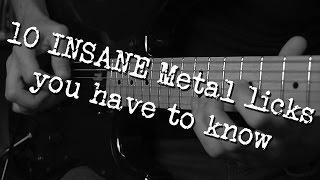 10 INSANE Metal guitar licks you have to know + TABS