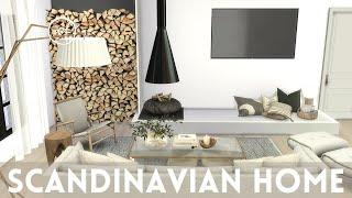 SCANDINAVIAN WINTER FAMILY HOME || Sims 4 || CC SPEED BUILD + CC List