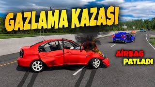 LİSE ANILARIM  OTOBANDA GAZLAMA KAZALARI // Hyundai Accent PERT ETTİM / BeamNG.drive