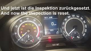 Skoda Rapid Inspektion zurücksetzen SERVICE RESET