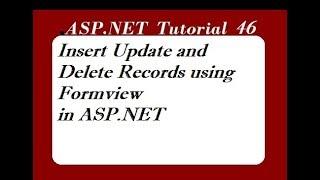 Insert Update and Delete Records using FormView in ASP.NET