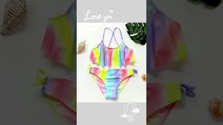 Girls Summer Cute Two-piece BIkini Set Swimsuit For Kids Swimwear Bathing Suit Age 5-14 Years Old!!!