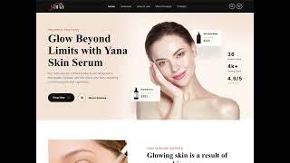 Skin Care Website UI Design in Figma | UI/UX Motion | Beauty Website Design