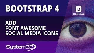 Bootstrap 4 Basics Add Font Awesome Social Media Icons