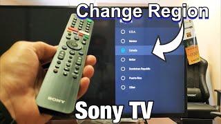 Sony Smart TV: How to Change Region / Country