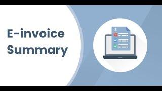 Odoo Apps - E-invoice Summary | Odoo 15